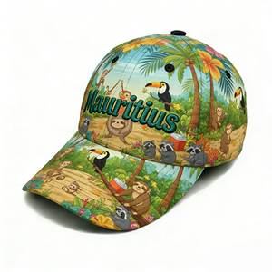 Wholesale Custom logo Mauritius Tourist Souvenirs Golf Embroidery Baseball Cap Hat