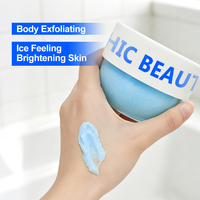 CHI BEAUTE Nouveauté Gommage Exfoliant Corps Nettoyant en Profondeur au Sel Marin Anti-Acné Gommage Corporel Spa Blanchissant au Sel Marin
