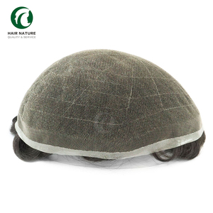 Bh ren-đầy đủ pháp ren cũng tẩy trắng phía trước knots tóc con người thay thế người đàn ông tóc giả tóc giả tóc con người hệ thống - Product Image 2