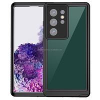 Coque de téléphone portable étanche entièrement scellée givrée transparente noire antichoc pour Samsung Galaxy S23 Plus S23 Ultra