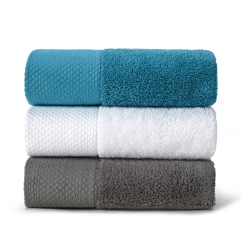 500gsm Microfiber Towels Bath 100% Cotton Cheap Price White Hand Face Bath Towel Set