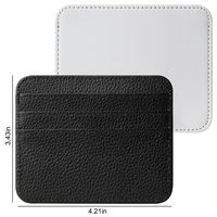 Dompet Kartu Kulit PU Kosong Desain Kustom dengan Transfer Panas Sublimasi untuk Saku Depan