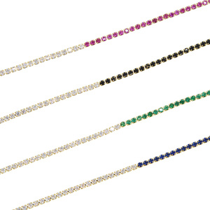 <span class=keywords><strong>Collana</strong></span> <span class=keywords><strong>girocollo</strong></span> placcata oro con ciondolo estivo con catena da Tennis arcobaleno bianco Cz con gioielli <span class=keywords><strong>collana</strong></span> a maglia piccola verde blu nero rosso - Product Image 6