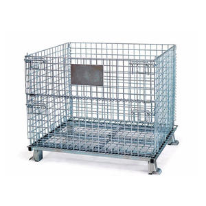 <span class=keywords><strong>Cage</strong></span> pour animaux de compagnie en treillis métallique en acier massif, robuste, empilable, pliable, boîtes de rangement avec roulettes - Product Image 4