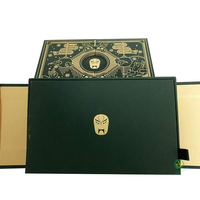 Papier de luxe en feuille d'or avec logo Emballage de savon en carton rigide boîte-cadeau de savon magnétique personnalisé avec affichage double deux portes