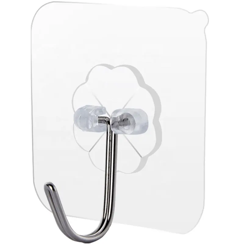High quality large loading capacity simple design transparent hooks PVC suction cup with hook wall hook for home