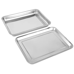 Plateau de service alimentaire en <span class=keywords><strong>acier</strong></span> inoxydable 410 incassable, design rectangulaire à motif végétal, écologique, prix plus bas - Product Image 6