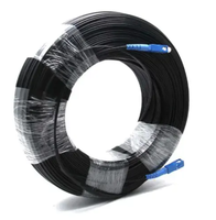 Ftth kabel Drop untuk dalam dan luar ruangan, 1 2 4 Core G657A1 2*5mm ISO9001 kabel Fiber Drop FTTH UT 2km Roll FRP atau kawat baja 900
