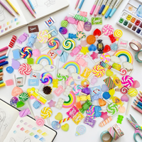 Nouveauté 2026 Breloques en résine à dos plat, motifs animaux variés, thème sucette, pour slime, artisanat DIY de Noël, nail art et décoration de coques de téléphone