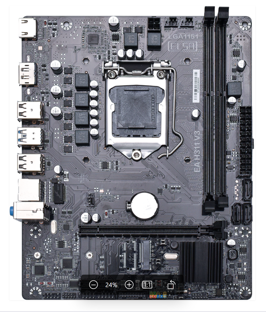 LGA1155 ATX Motherboard H61 DDR4 SATA USB2.0 for 6th 7th Gen Intel Core I3 I5 I7 Desktop PC Build up to 32GB RAM