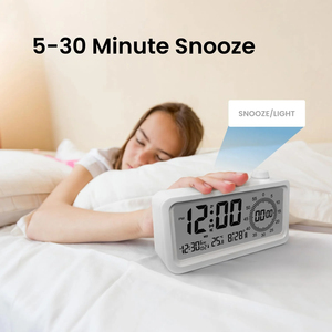 Reloj Despertador Inteligente <span class=keywords><strong>Lcd</strong></span> Temporizador Visual Temperatura de Brillo Ajustable y Pantalla de Calendario 12/24H Opciones de Tiempo para Personas que Duermen Pesadamente - Product Image 5