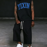 Ensemble de vêtements de sport de haute qualité personnalisé en 2 pièces, short de jogging 100% coton, ensemble de sweat-shirt et short unisexe pour hommes