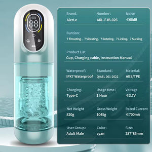 جهاز استمناء أوتوماتيكي جديد للرجال مع خاصية الدوران والشفط متعدد الترددات مع اهتزاز وتمدد - Product Image 6