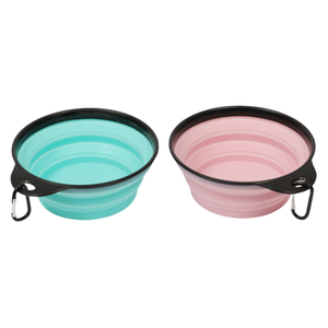 Taşınabilir katlanabilir köpek kasesi katlanabilir silikon genişletilebilir fincan çanak seyahat için su ve gıda besleme evcil yavru ve kediler için - Product Image 2