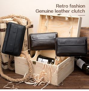 Portefeuille de téléphone pour homme en cuir véritable avec blocage RFID, design personnalisé, fabrication sur mesure, antivol, <span class=keywords><strong>porte</strong></span>-cartes pour personnaliser - Product Image 5