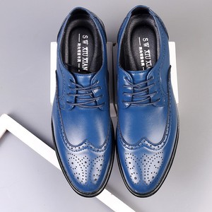 Scarpe Oxford Brogue <span class=keywords><strong>Bianche</strong></span> Premium da Uomo con Punta a Coda di Gabbiano, Suola in Gomma Confortevole, Fodera in PU, Antiscivolo, Allacciate, per Cerimonie - Product Image 2