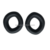 PX360/MM550-X/MM450-X bantalan telinga pengganti-bantalan telinga busa memori Premium dengan isolasi kebisingan, HITAM