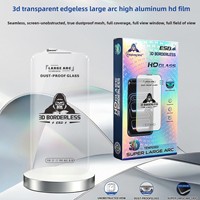 Protection d'écran en verre trempé 3D sans bordure HD transparente noire pour iPhone 17 Pro Max, compatible avec iPhone 18 Pro Max, 18 Pro, 17, 16, 15