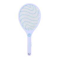 Raquette anti-moustiques électrique rechargeable par USB avec batterie au plomb intégrée et grande maille à 3 couches