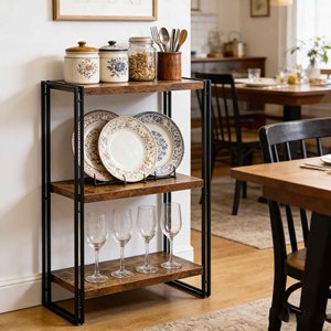 Estante <span class=keywords><strong>de</strong></span> Pared <span class=keywords><strong>de</strong></span> Estilo Industrial Moderno <span class=keywords><strong>de</strong></span> 3 Niveles Personalizado, Estantería <span class=keywords><strong>de</strong></span> <span class=keywords><strong>Madera</strong></span> y Metal Simple y Fácil <span class=keywords><strong>de</strong></span> Montar para un Almacenamiento que Ahorra Espacio - Product Image 6