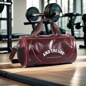 Sac polochon de voyage noir de qualité supérieure de 18 pouces en cuir PU imperméable avec logo nouveau design sac de sport cylindrique avec poches en nylon - Product Image 4