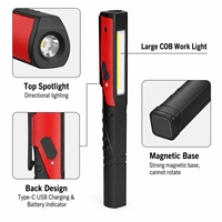 Lampe torche LED rechargeable compacte à 3 modes, lampe de travail COB de poche, clip magnétique, lampe d'inspection portable pour un transport quotidien