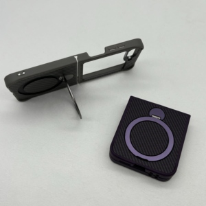 Funda de teléfono con patrón de fibra de carbono para <span class=keywords><strong>Samsung</strong></span> <span class=keywords><strong>ZFold4</strong></span>/5/6 con funda magnética con soporte oculto para <span class=keywords><strong>Samsung</strong></span> ZFLIP3/45/6 - Product Image 4