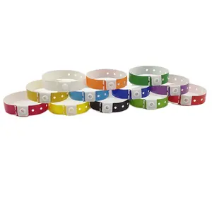 Custom Logo Printed Disposable L-Shape Plastic Wristband for Events Promotional Wristband for Branding and Awareness