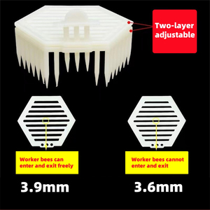 Jaula para <span class=keywords><strong>Abejas</strong></span> Reina Tipo Aguja Hexagonal, Doble Capa, Plástico, Multifuncional, Jaula para <span class=keywords><strong>Abejas</strong></span> Reina, Equipo <span class=keywords><strong>de</strong></span> Apicultura - Product Image 4