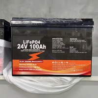 Batterie au lithium LiFePO4 rechargeable à décharge profonde 12V 24V 100Ah 200Ah 300Ah 400Ah 600Ah pour système solaire et camping-car