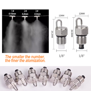 Boquilla de rubí de 1/8'' de acero inoxidable 304 de alta presión, nueva, superventas, para pulverización, jardín, supresión de polvo y humidificación - Product Image 4