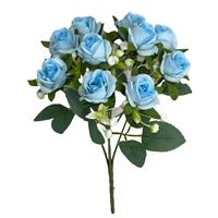 Nouvelles mini-roses artificielles style européen en gros, fausses fleurs de diamant, petits bouquets faits main pour mariage, best-seller transfrontalier