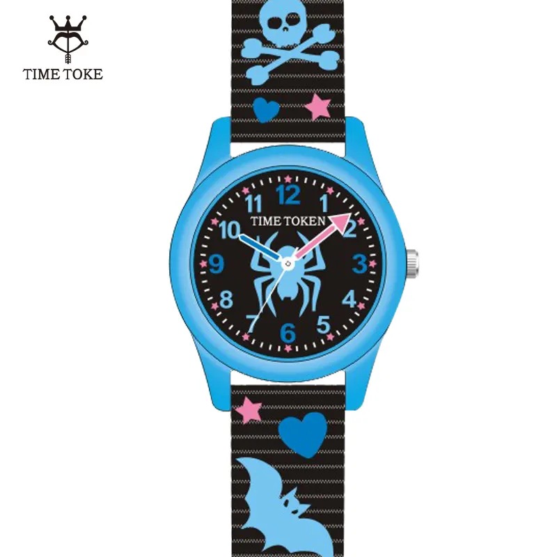 Wasser beständigkeit Einzigartiges Design Uhr Nylon armband Rundes Gehäuse Kinder uhren für Kinder Quarzuhr Jungen und Mädchen