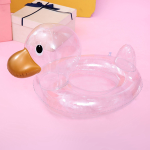 Hot bán 6p PVC trẻ em ghế thuyền Inflatable minh bạch vịt bơ<span class=keywords><strong>i</strong></span> vòng - Product Image 1