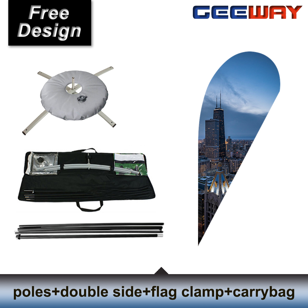 single slde pinting+flagpoletcross base+water bag+orford bag