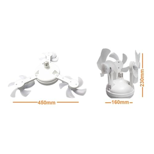 Ventilateur de plafond d'hôtel pour intérieur avec éclairage, 3 vitesses de vent, intelligent, lampe de plafond avec 3 ou 4 têtes, veilleuses intégrées - Product Image 4