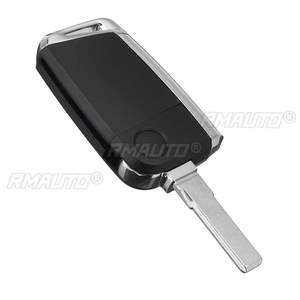 NUEVA Carcasa de Llave Remota Negra de 3 Botones, Funda Protectora para Llave Plegable para Volkswagen VW Golf MK7 2012+ - Product Image 5