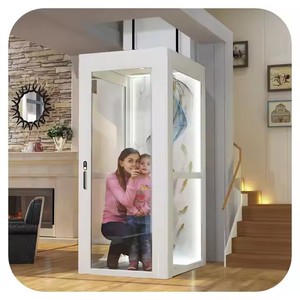 Ascenseur de villa moderne et contemporaine, entraînement AC sans engrenages, portes coulissantes entièrement automatiques en acier inoxydable pour usage résidentiel familial - Product Image 2