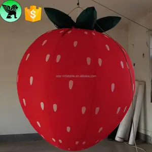 2m活动派对悬挂充气浆果定制照明水果充气草莓节日装饰A10468
