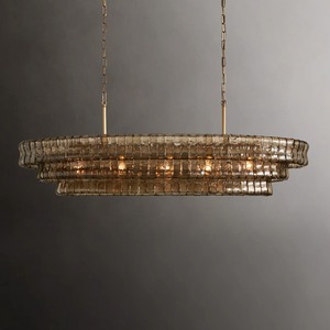 <span class=keywords><strong>Lampadario</strong></span> Lineare in Vetro Moderno Americano di Lusso <span class=keywords><strong>con</strong></span> Finitura Dorata e 12 <span class=keywords><strong>Sfere</strong></span> in Vetro Bianco per Cucina, Soggiorno e Corridoio - Product Image 2