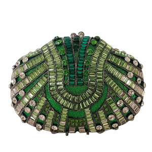 Women Unique <b>Top</b> Shaped Rhinestones Clutch Purse Luxury Dazzling Crystals Evening Bag for Fashion Show Charity Ball - Product Image 5