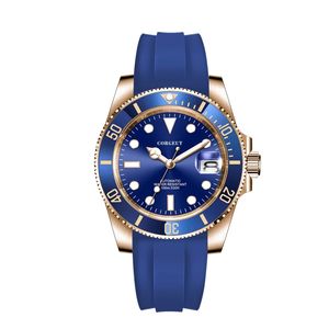 Corgeut marque or Rose japon hommes montre NH35 Miyota saphir cristal lumineux 40mm montre automatique bracelet en caoutchouc logo personnalisé - Product Image 5