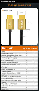 Compatibilité universelle Câble <span class=keywords><strong>HDMI</strong></span> fibre optique 8K 60Hz pour divers appareils de divertissement ultra haute définition 1m 2m 3m <span class=keywords><strong>4m</strong></span> 5m - Product Image 2