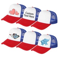 Gorros de camionero de espuma para bebé, gorras de camionero informales de 2 tonos, de malla en blanco, 2023