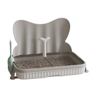 Bac à litière pour chien en PP, rectangulaire, facile à nettoyer, taille petite race, avec pelle incluse - Product Image 1