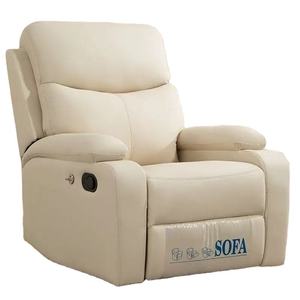 <b>Massage</b> Recliner <b>Sofa</b> Living Room Manual Single Seat <b>Sofa</b> Chair Leather Metal Frame Recliner Single <b>Sofa</b> Chair - Product Image 1