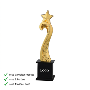 Luxury <b>Trophy</b> with black base for Corporate Functions, Business Success and Professional Achievement Events or event awards. - Product Image 1
