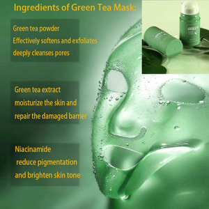 Mascarilla <span class=keywords><strong>Facial</strong></span> purificadora de té verde orgánico, producto para el cuidado de la piel de marca privada, máscara de Musk, palo de belleza, <span class=keywords><strong>limpieza</strong></span> <span class=keywords><strong>Facial</strong></span> - Product Image 4