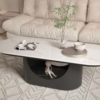 Leichter Luxus Minimalistischer Marmor Langlebiger Couchtisch Wohnzimmer Zuhause Netz-Trend Kreativ Kleine Wohnung Einfach Modern