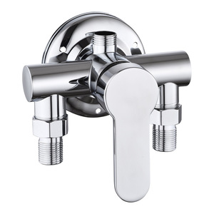 Robinet de douche Zimani à 1 poignée en acier inoxydable avec entrée 4 points pour baignoire et ensemble de robinetterie de salle de bain - Product Image 1